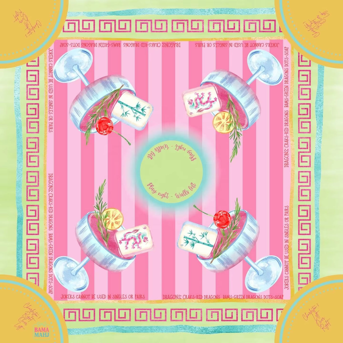 Cocktail Mahjong Mat