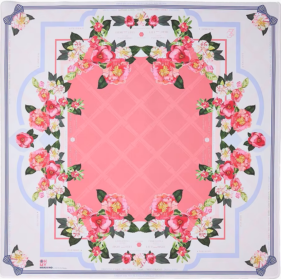 Elegant Flowers Mahjong Mat