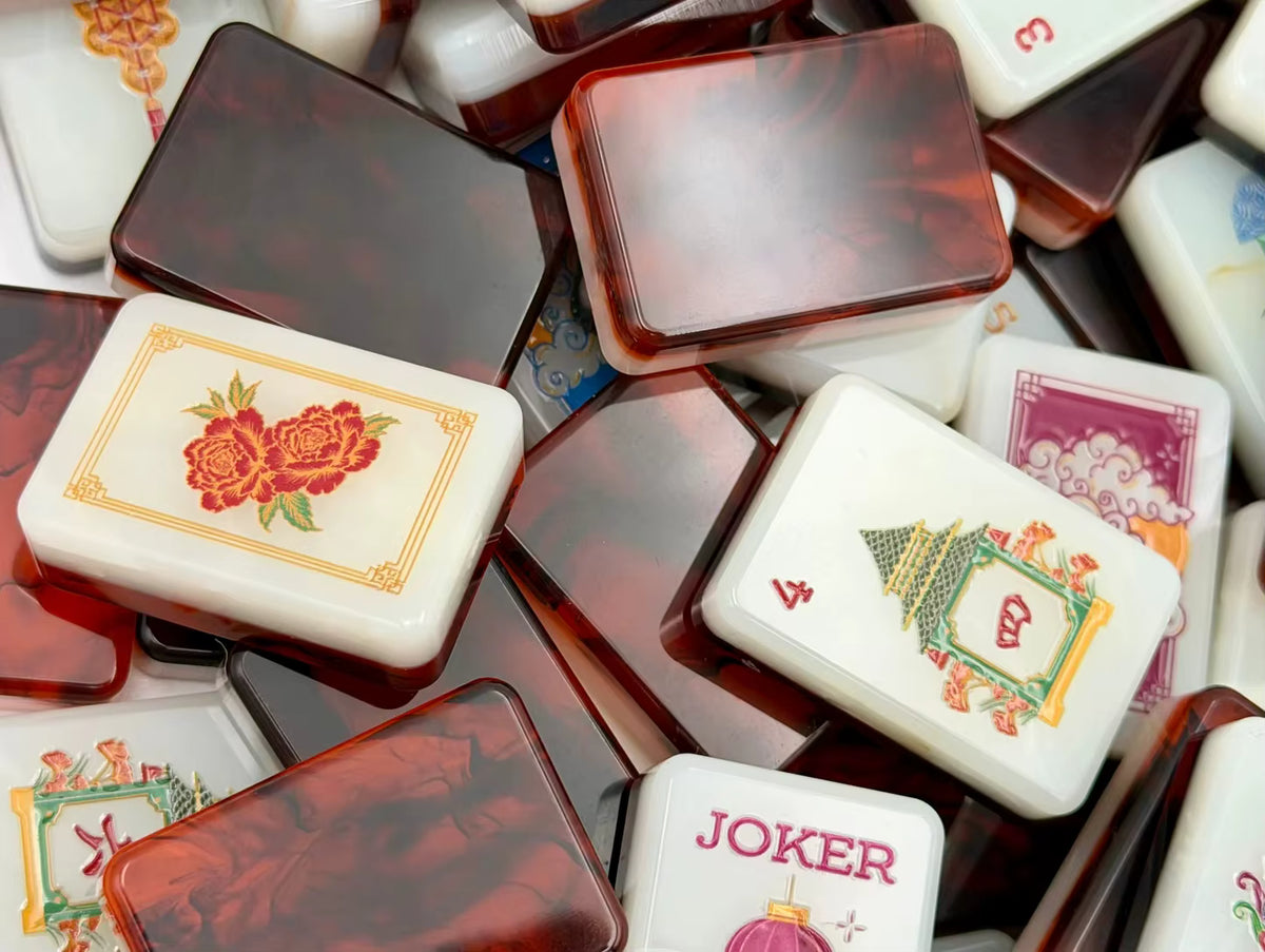 Red Fire Mahjong Tiles Set 160pcs