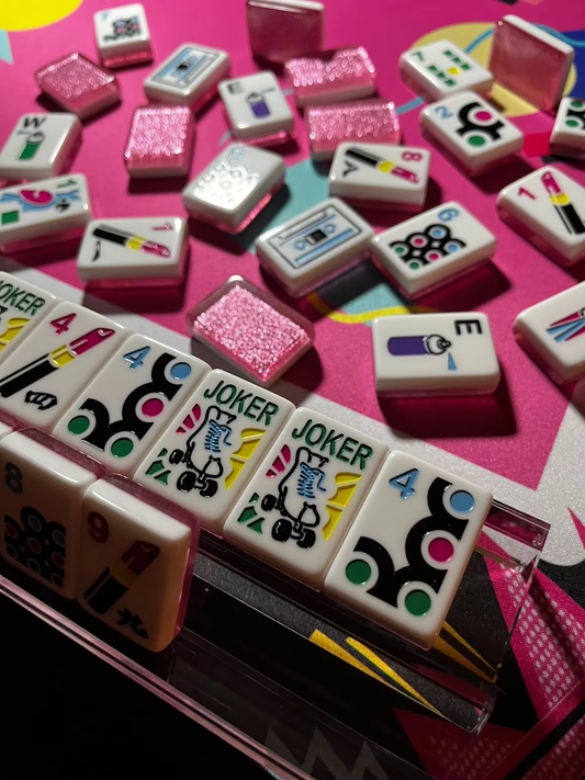 Y2K Glitter Mahjong Tiles Set 160pcs