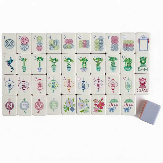 Luxury Purple Mahjong Tiles Set 160pcs