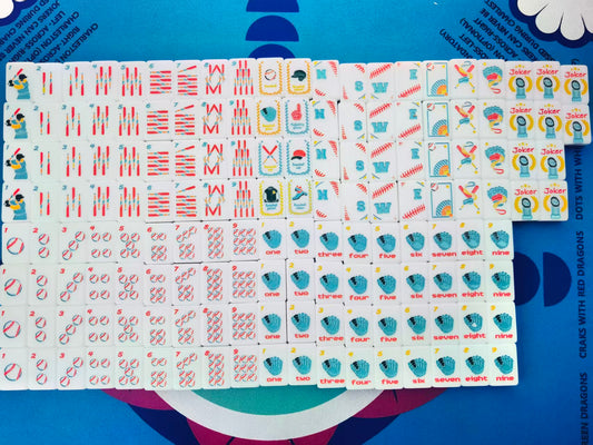 Baseball Mahjong Tiles Set 160pcs