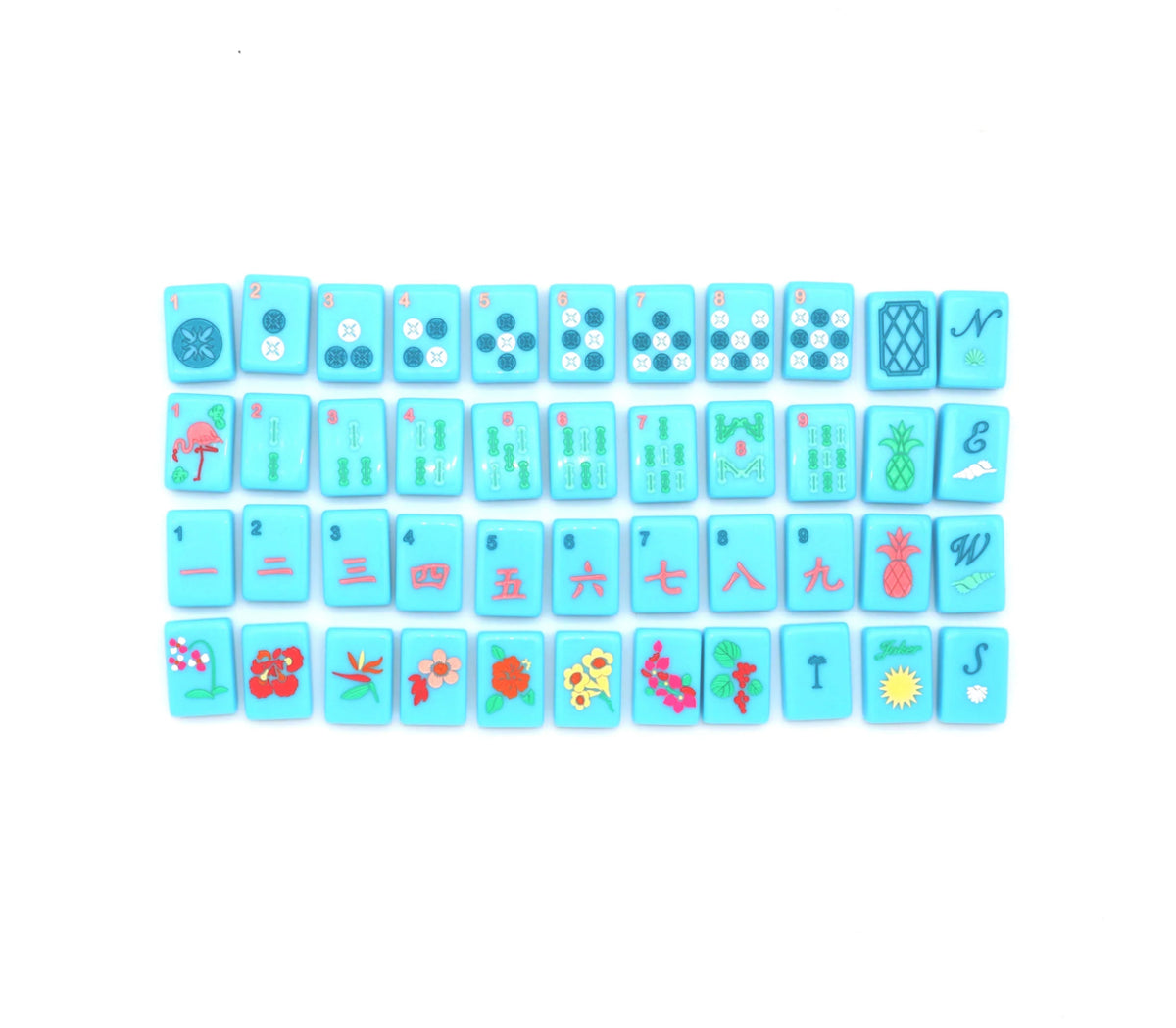 Blue Dot Mahjong Tiles Set 160pcs