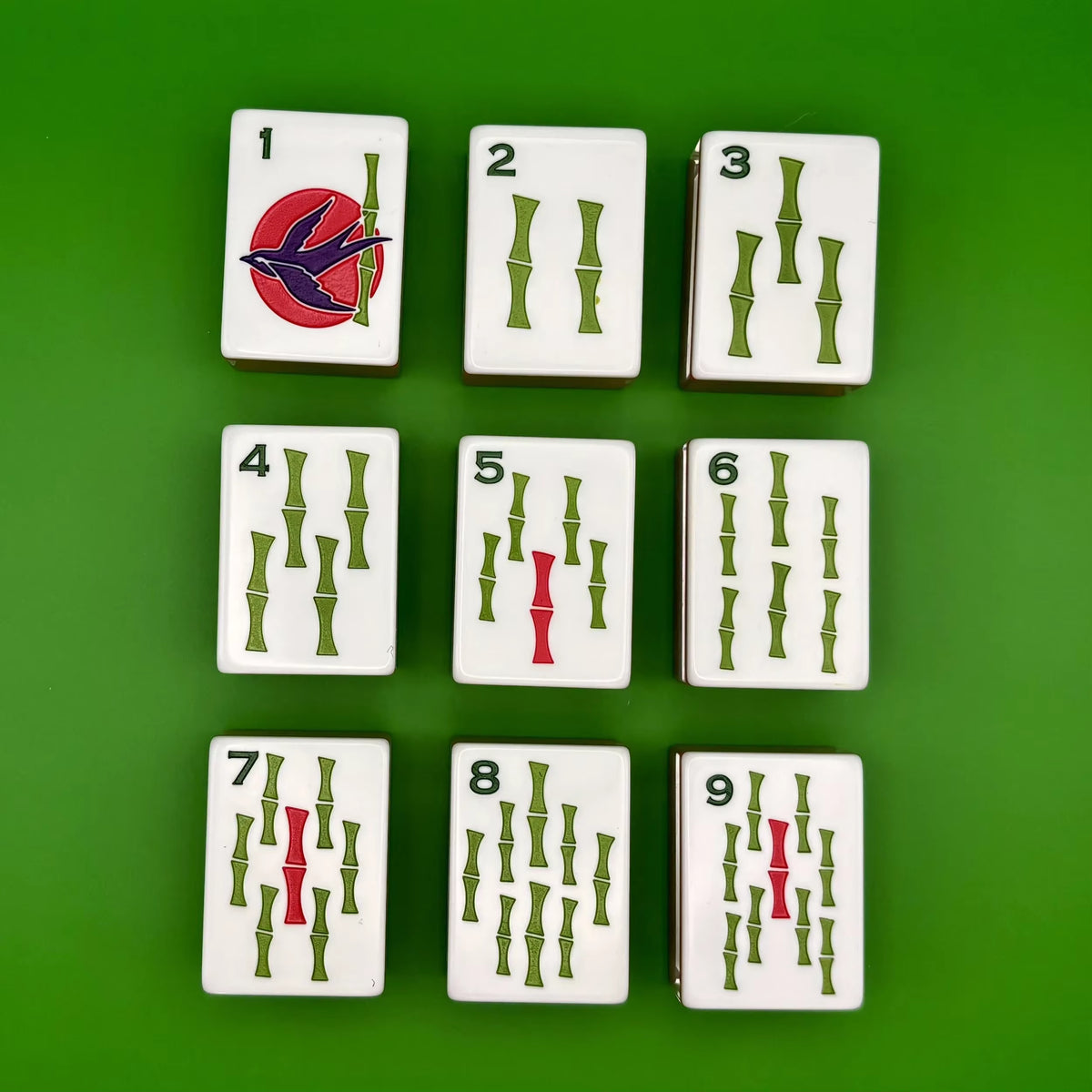 Lucky Red Mahjong Tiles and Mat Set