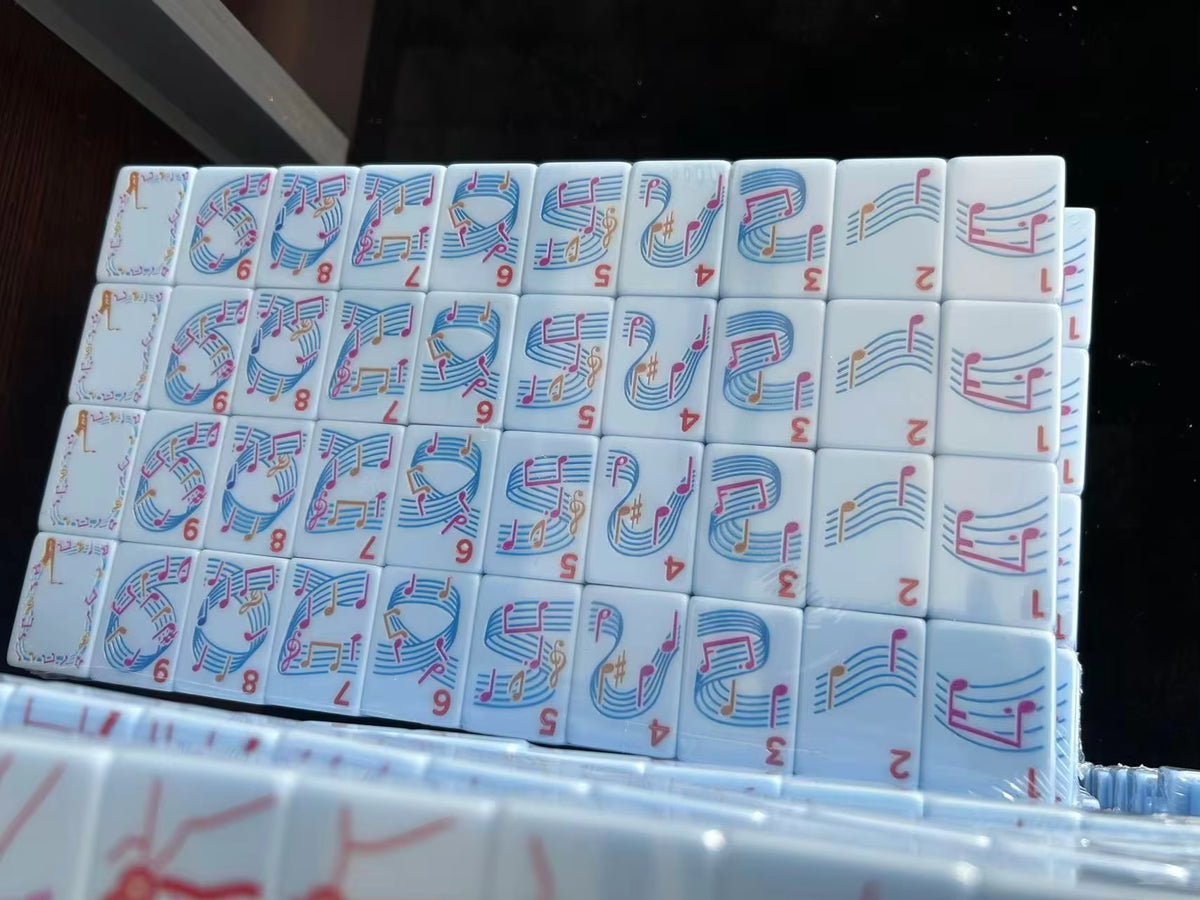 Blue USA Mahjong Tiles Set 160pcs