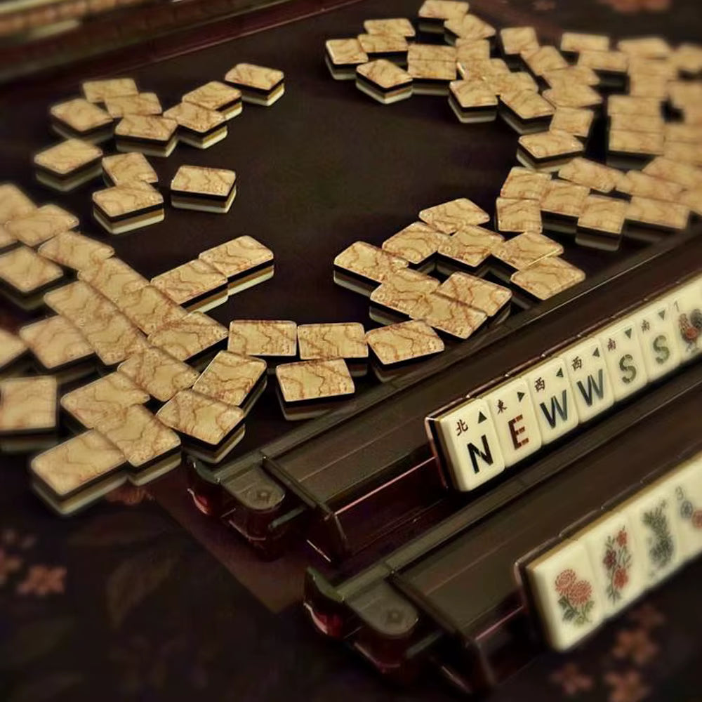 Modern Beige Mahjong Tiles Set 160pcs