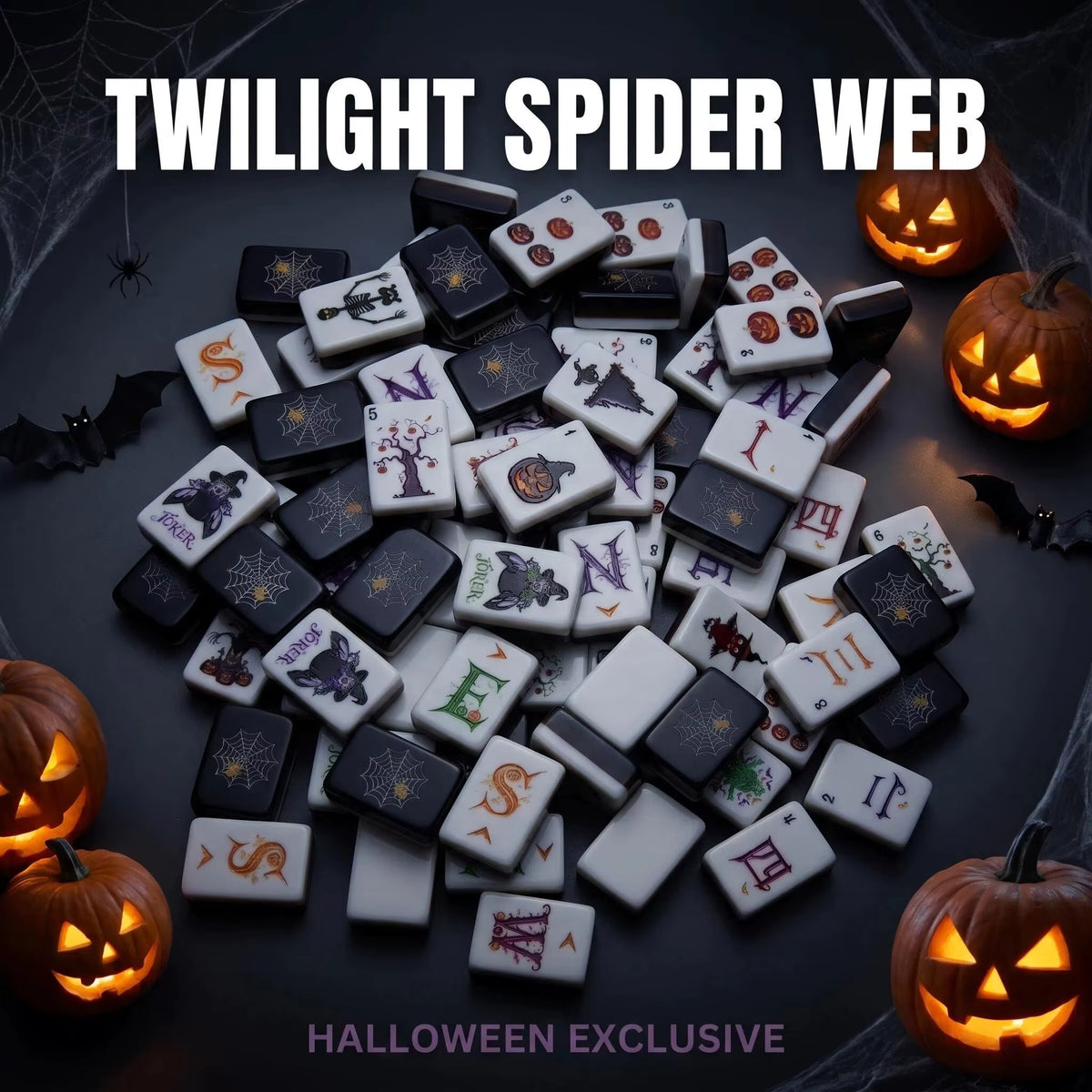 Halloween Skeleton Mahjong Tiles Set 160pcs