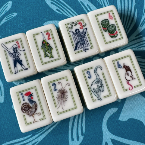 Chinese Dragon Mahjong Tiles Set 160pcs