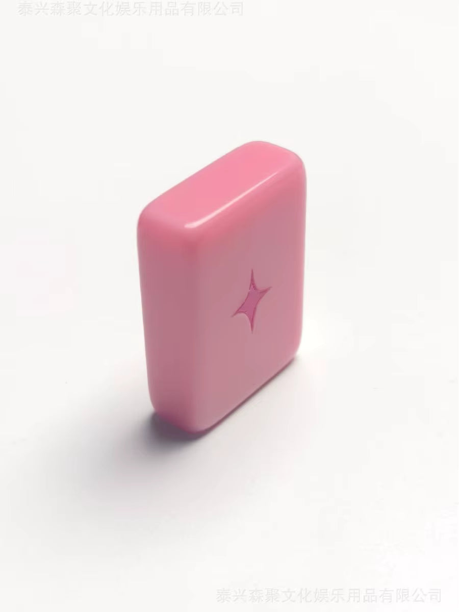 Bright Pink Derby Mahjong Tiles and Mat Set