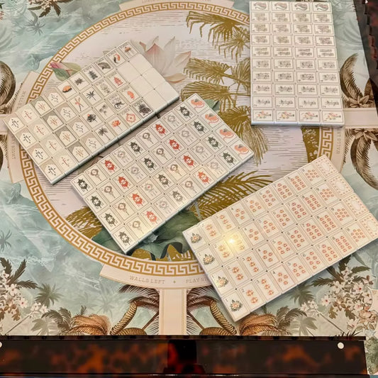 Minimalist Peach Mahjong Tiles Set 160pcs