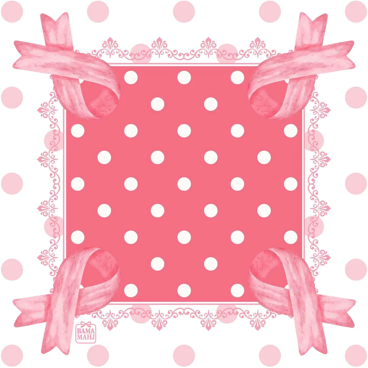 Pink Polka Mahjong Mat