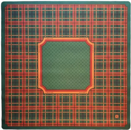 Burgundy Red Mahjong Tiles and Mat Set