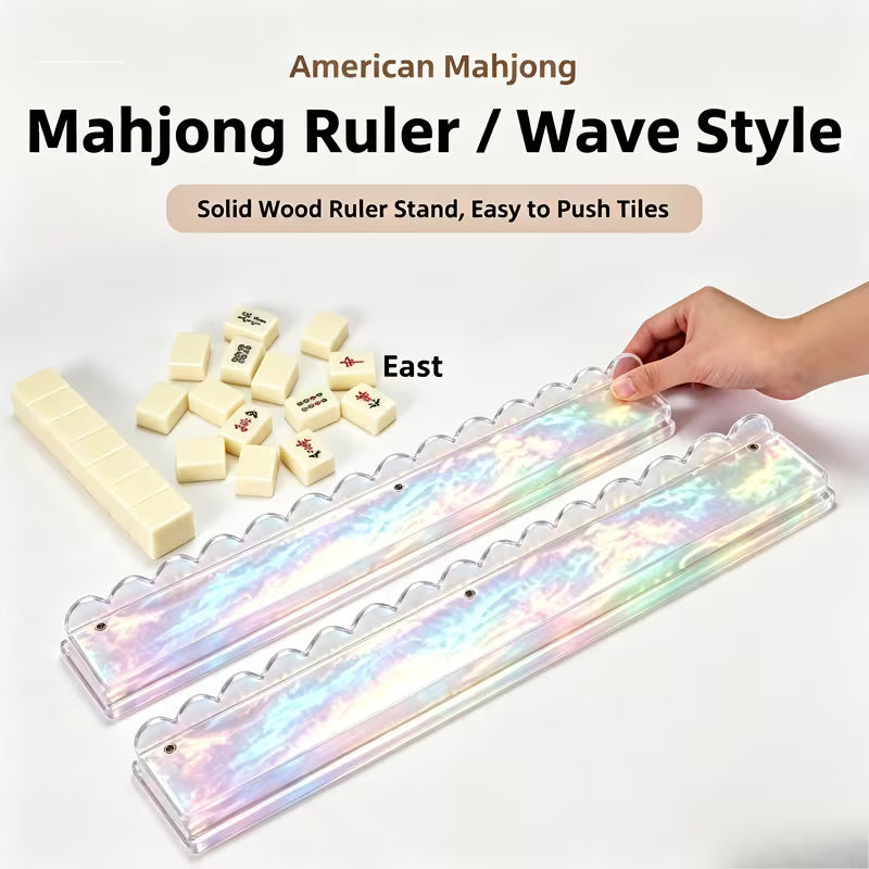Iridescent Mahjong Racks and Pushers Set - 4 pcs