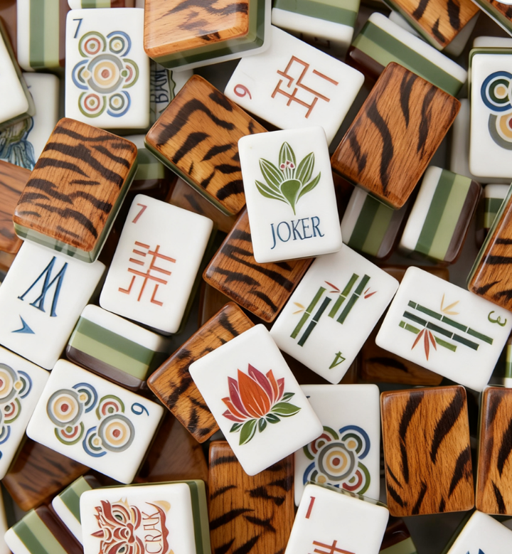 Tiger Lily Mahjong Tiles Set 160pcs