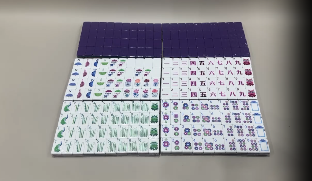 Midnight Purple Mahjong Tiles Set 160pcs
