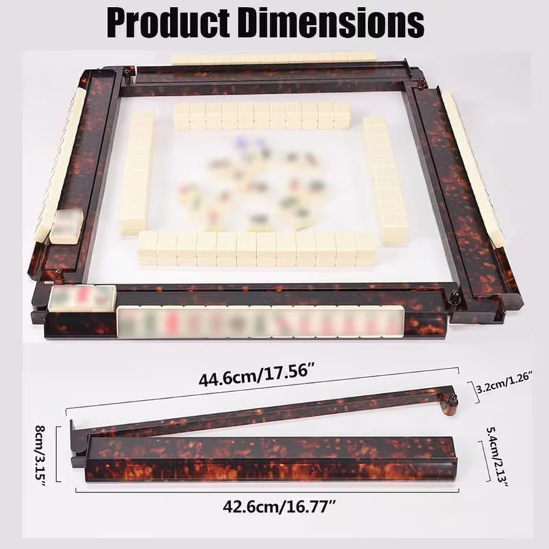 Tortoise Shell Mahjong Racks and Pushers Set - 4 pcs