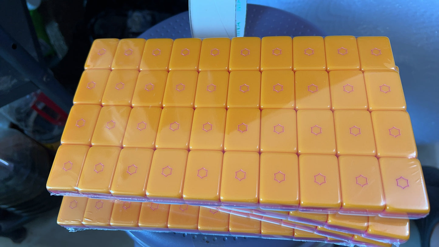 Champagne Orange Mahjong Tiles Set 160pcs