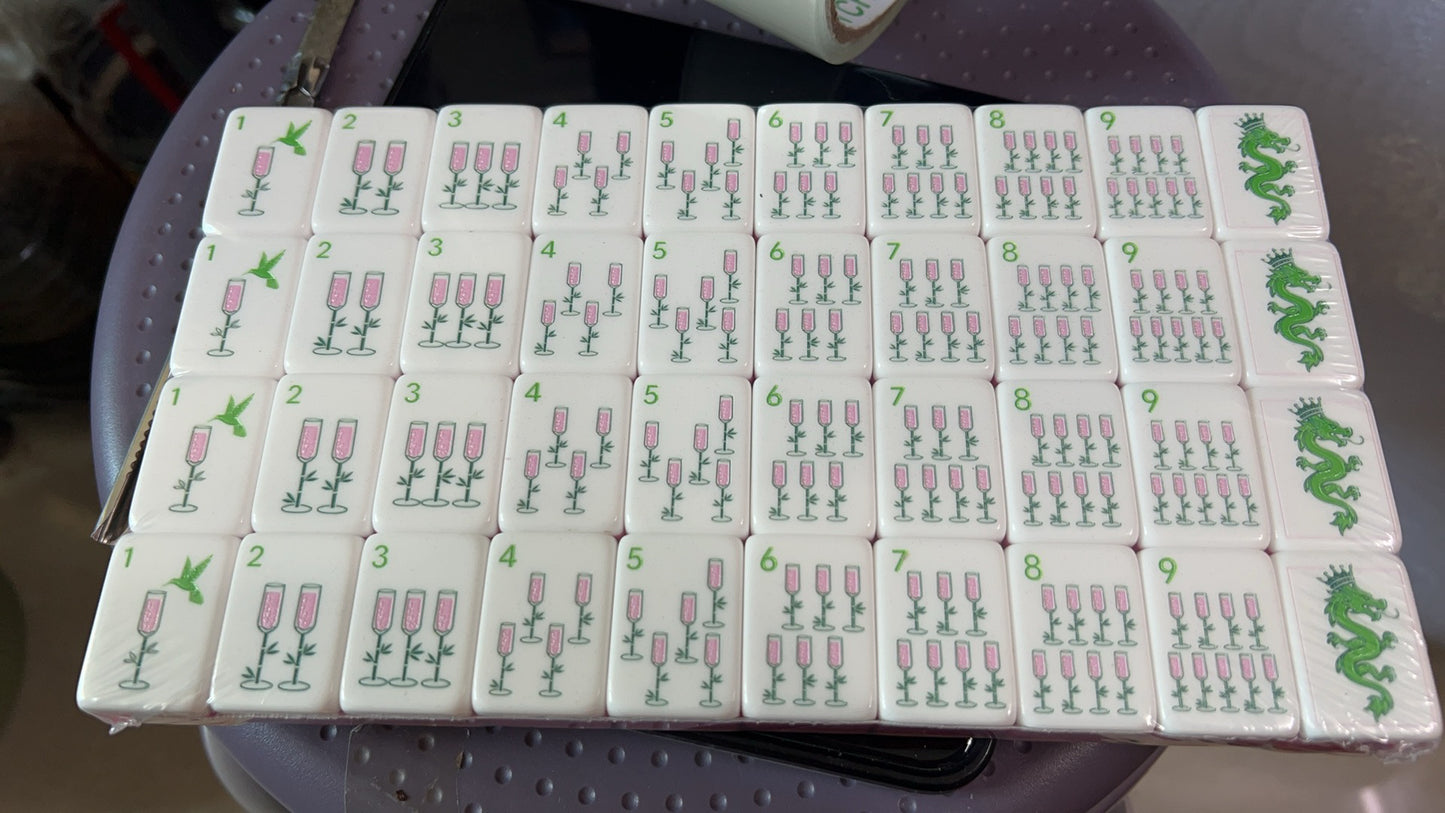 Champagne Orange Mahjong Tiles Set 160pcs
