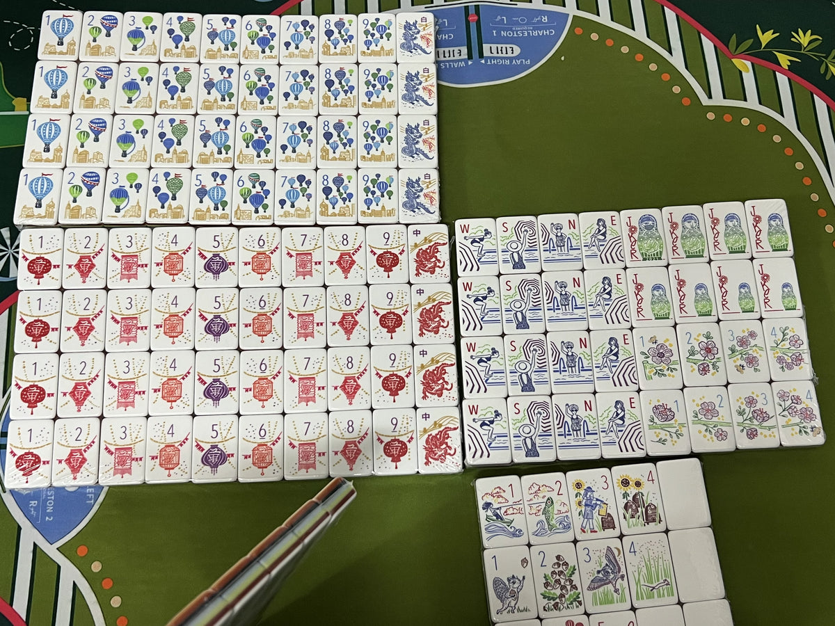 Dark Orange Mahjong Tiles Set 160pcs