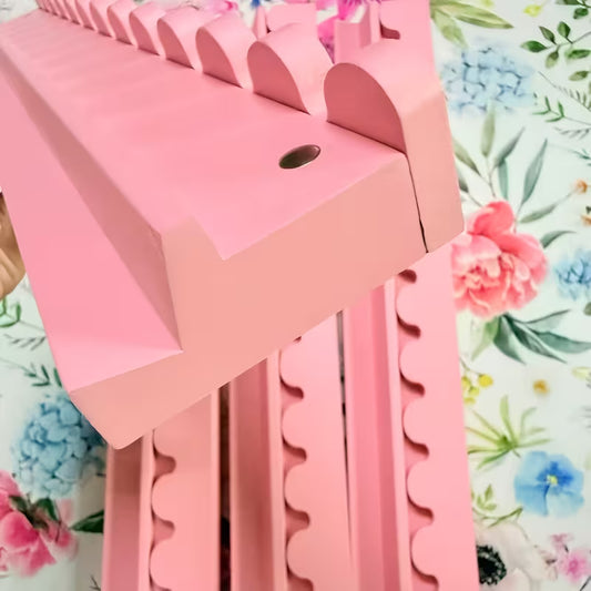Solid Pink Mahjong Racks and Pushers Set - 4 pcs