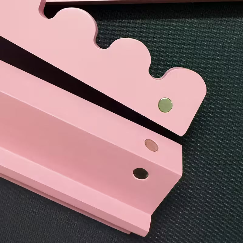 Solid Pink Mahjong Racks and Pushers Set - 4 pcs