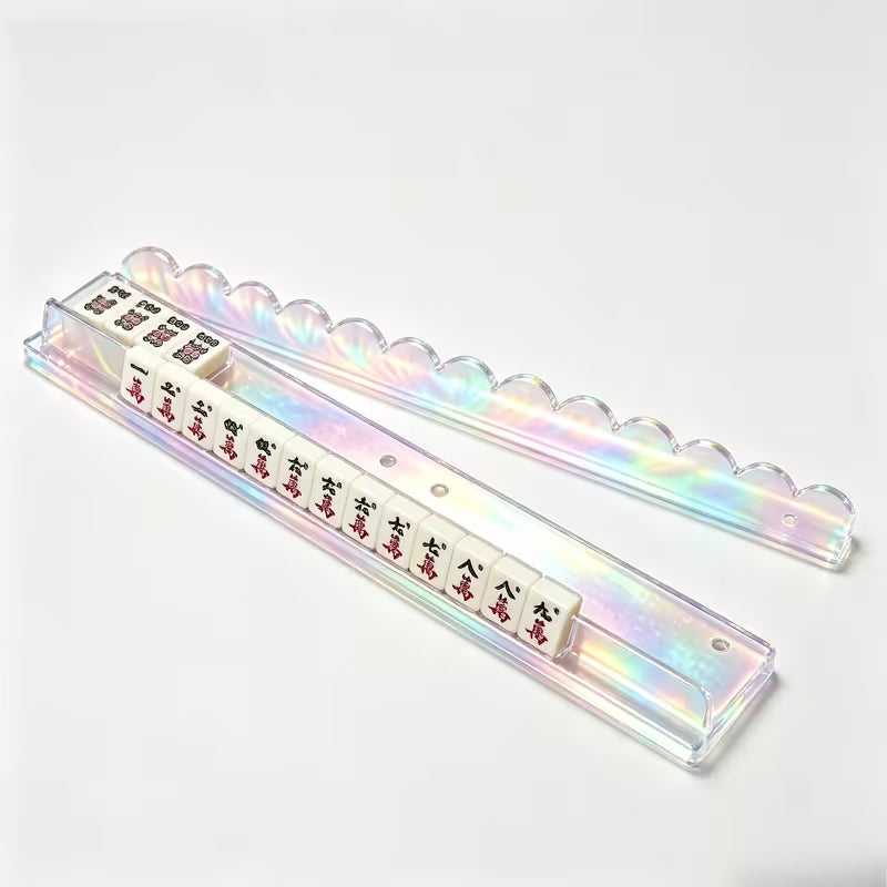 Iridescent Mahjong Racks and Pushers Set - 4 pcs