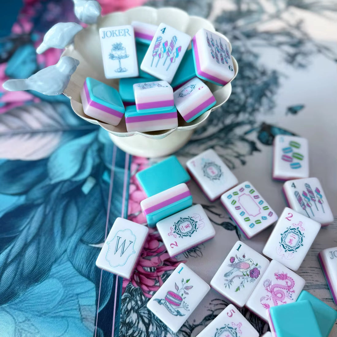 Candy Mahjong Tiles and Mat Set