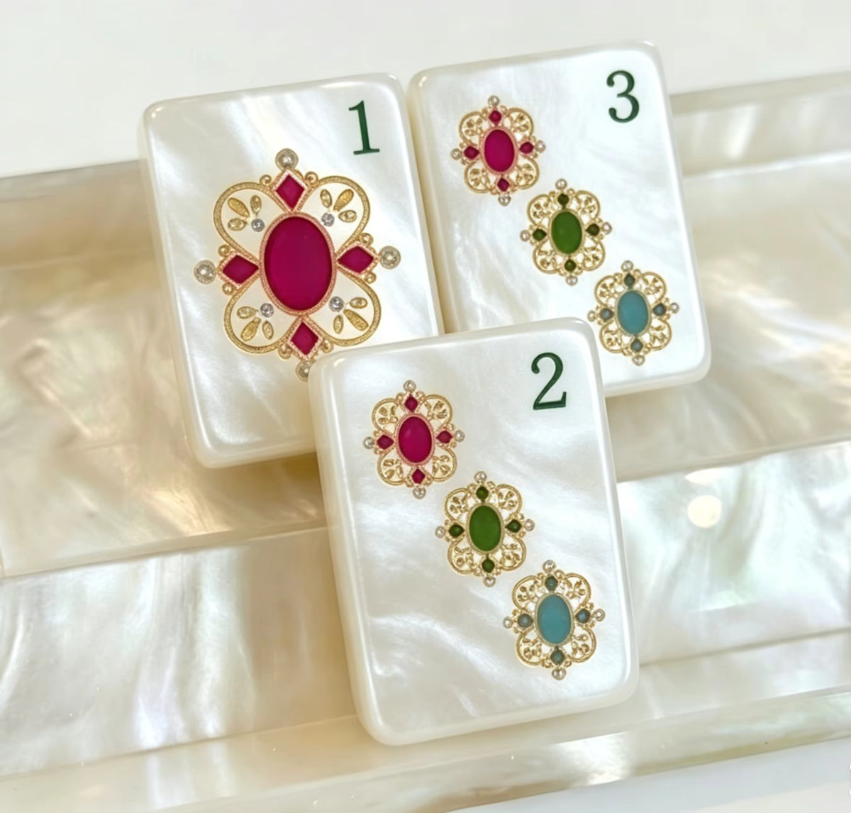 Jewel Pearl Mahjong Tiles Set 160pcs