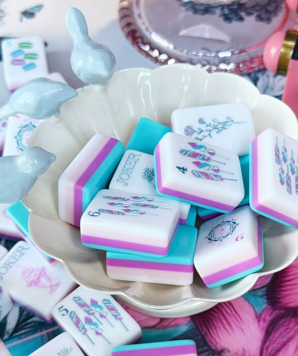 Candy Mahjong Tiles and Mat Set