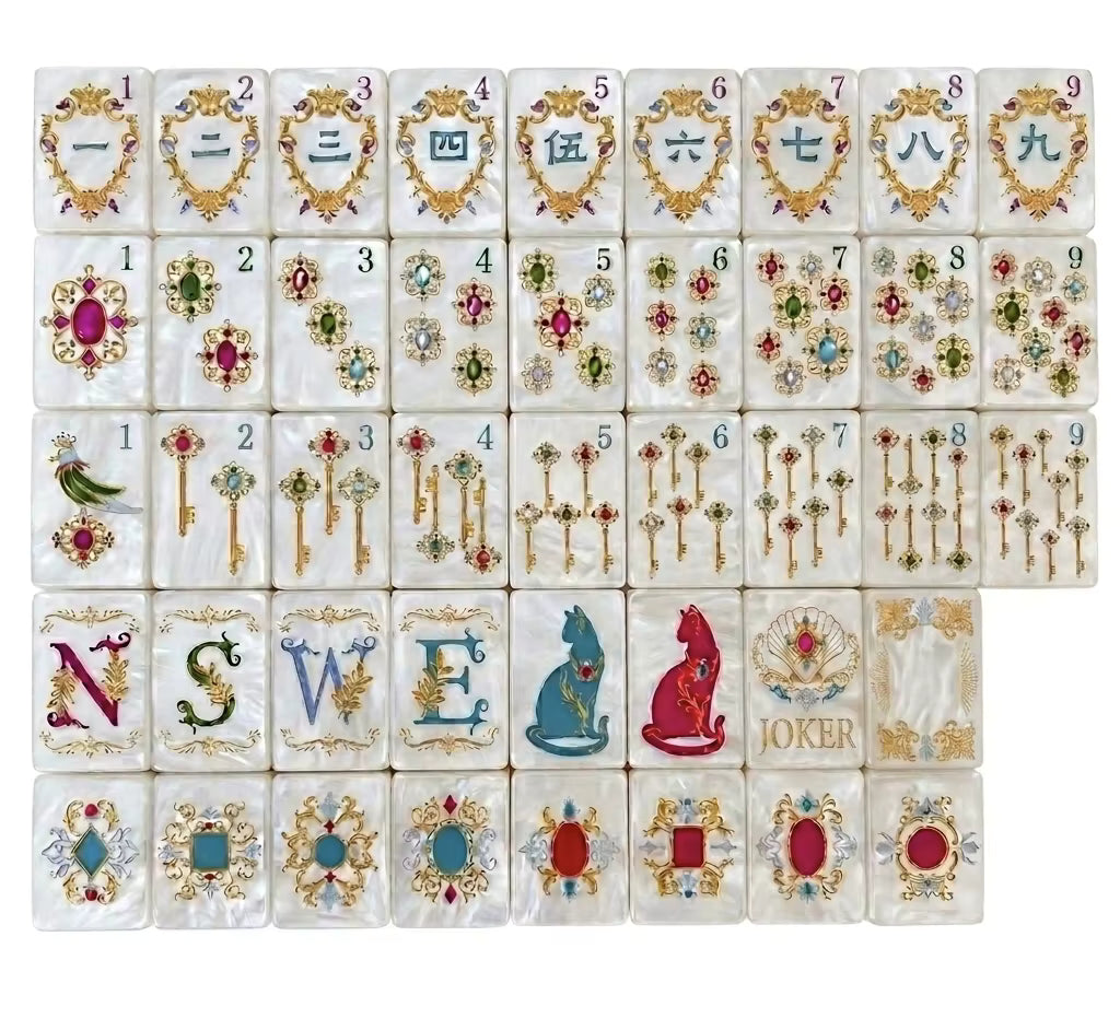 Jewel Pearl Mahjong Tiles Set 160pcs