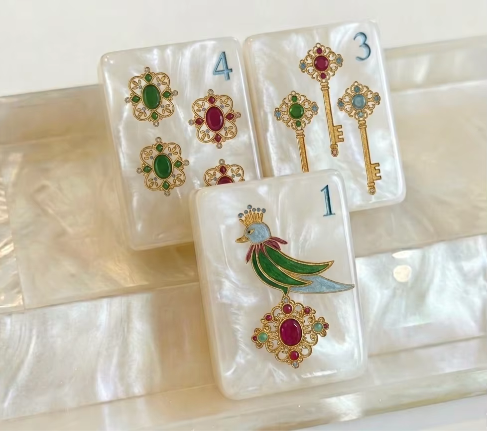 Jewel Pearl Mahjong Tiles Set 160pcs