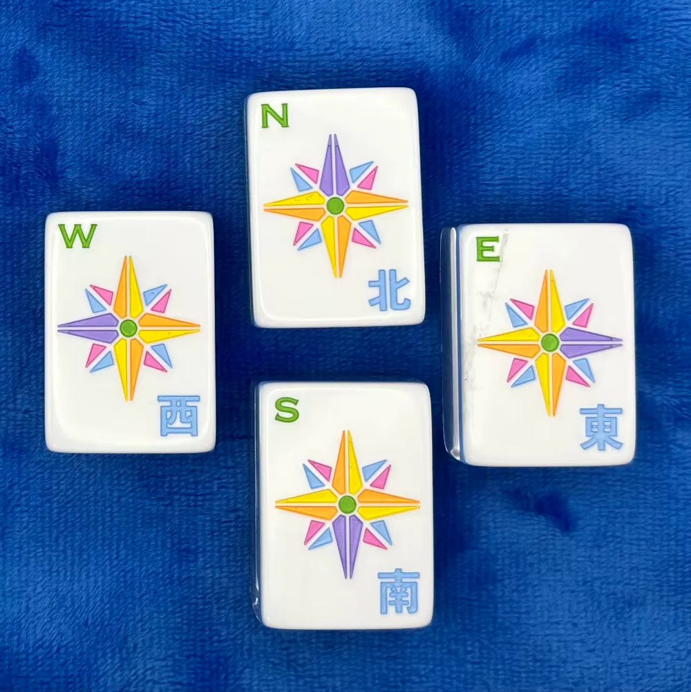 Lucky Blue Mahjong Tiles Set 160pcs