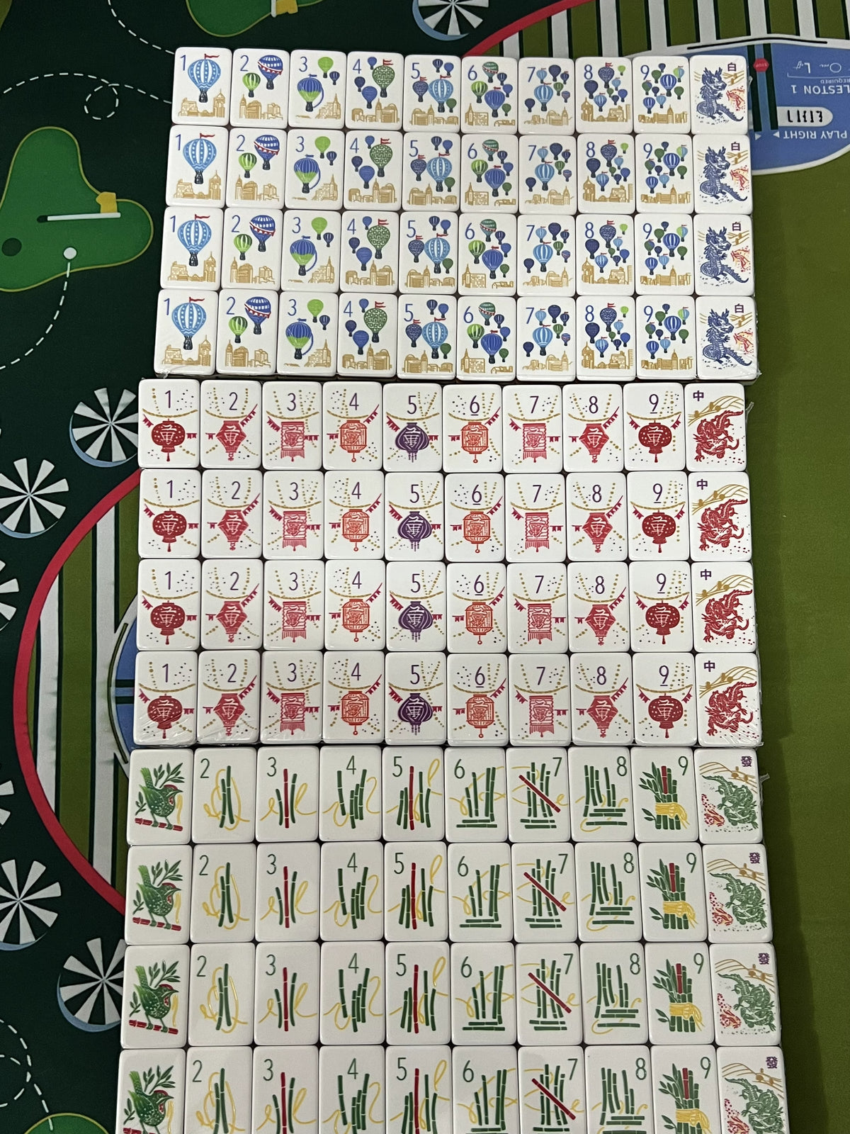 Dark Orange Mahjong Tiles Set 160pcs