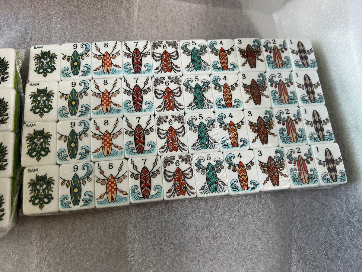 West Coast Surf in Mahjong Tiles and Mat Set