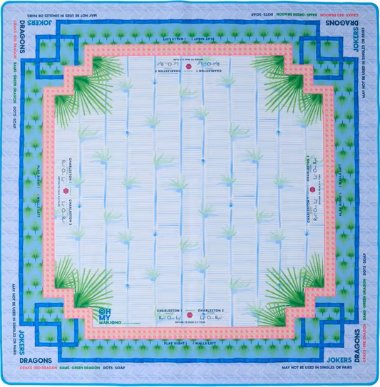Blue Bamboo Mahjong Mat