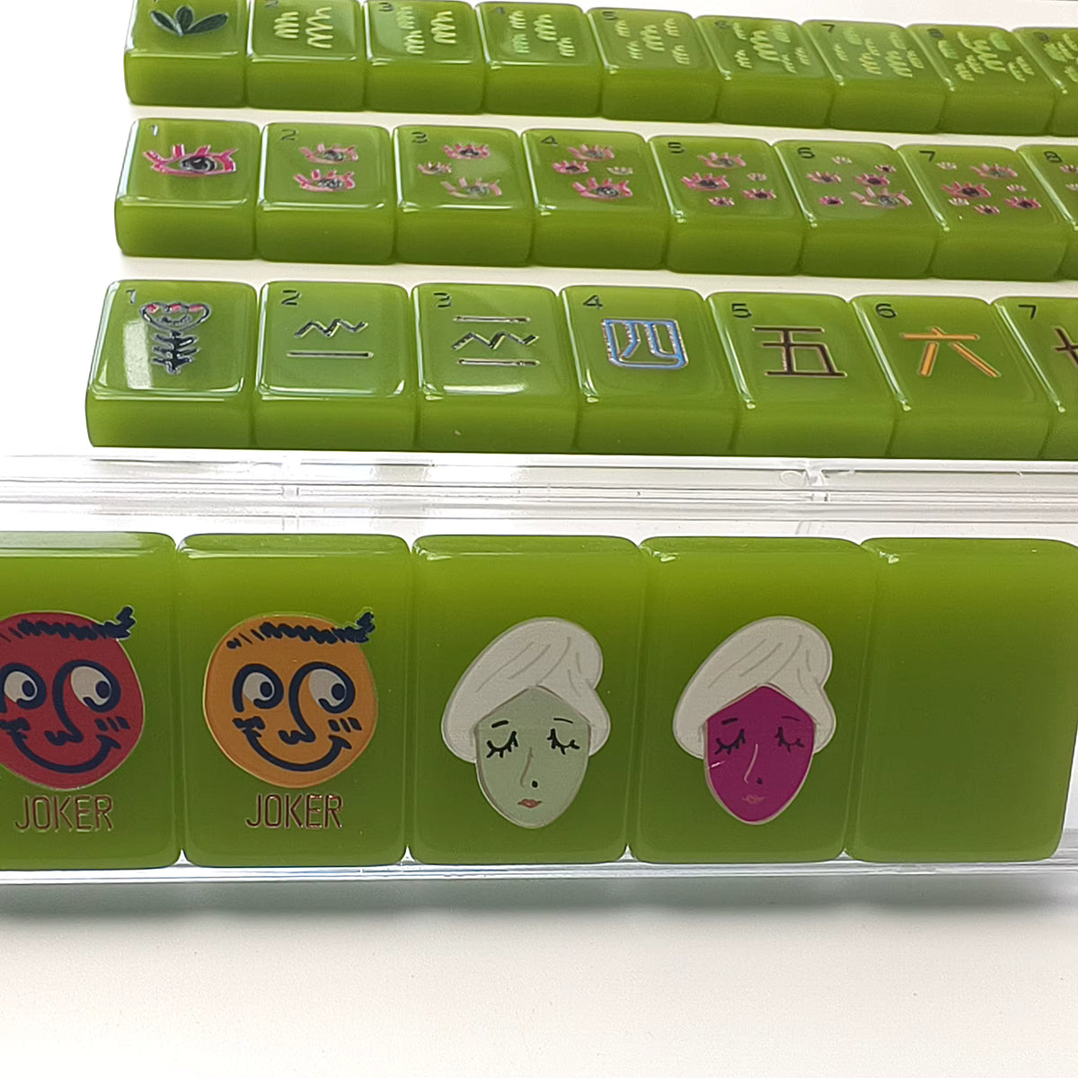 Groovy Green Mahjong Tiles Set 160pcs