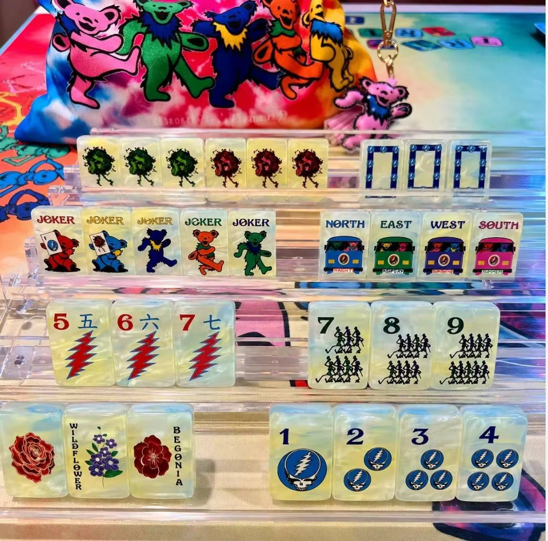 Pearl Bear Mahjong Tiles Set 160pcs