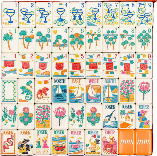 Tropical Fiesta Mahjong Tiles Set 160pcs