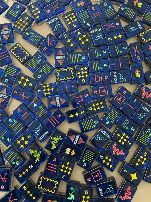 Rainbow Confetti Mahjong Tiles Set 160pcs
