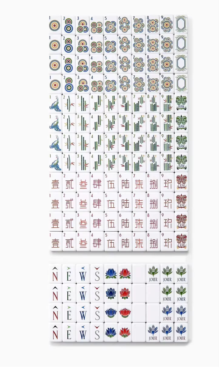 Tiger Lily Mahjong Tiles Set 160pcs
