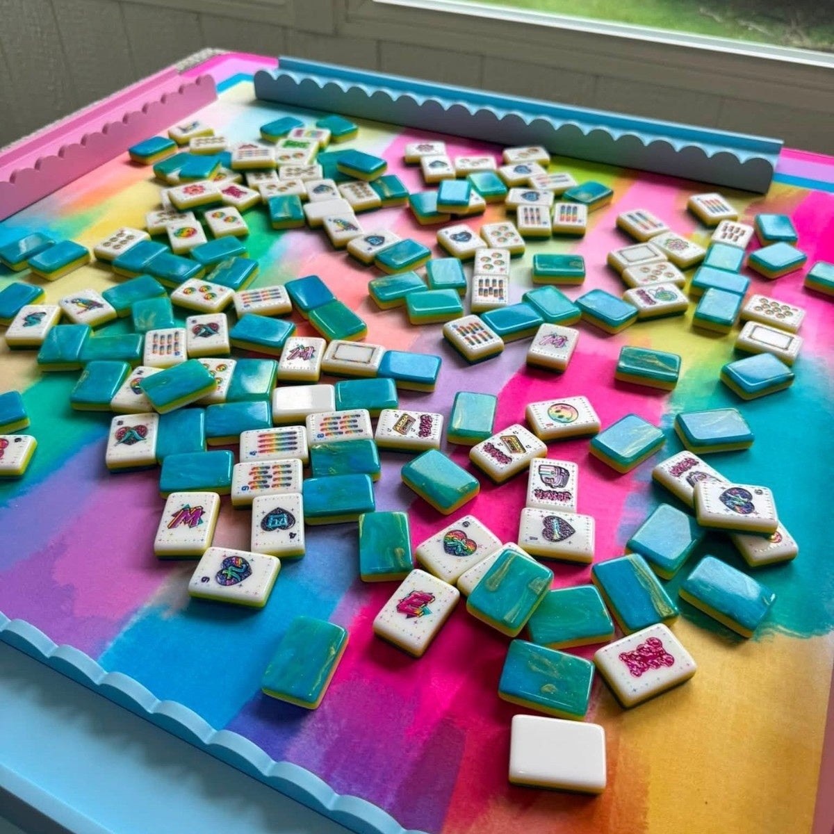 90s Vintage Mahjong Tiles Set 160pcs