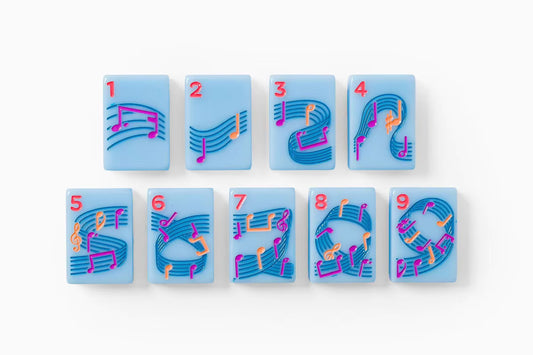 Blue USA Mahjong Tiles Set 160pcs