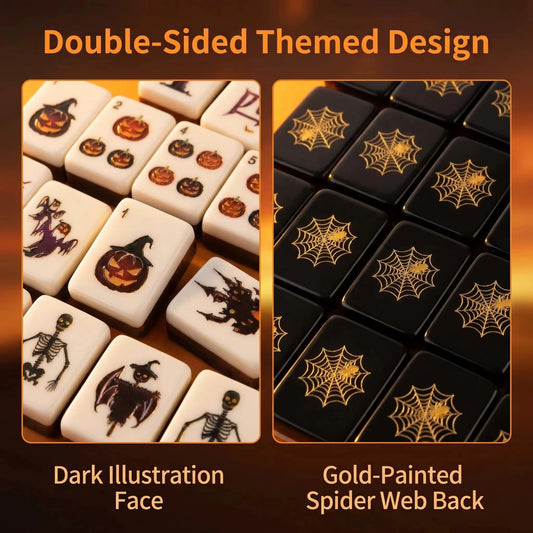 Halloween Skeleton Mahjong Tiles Set 160pcs