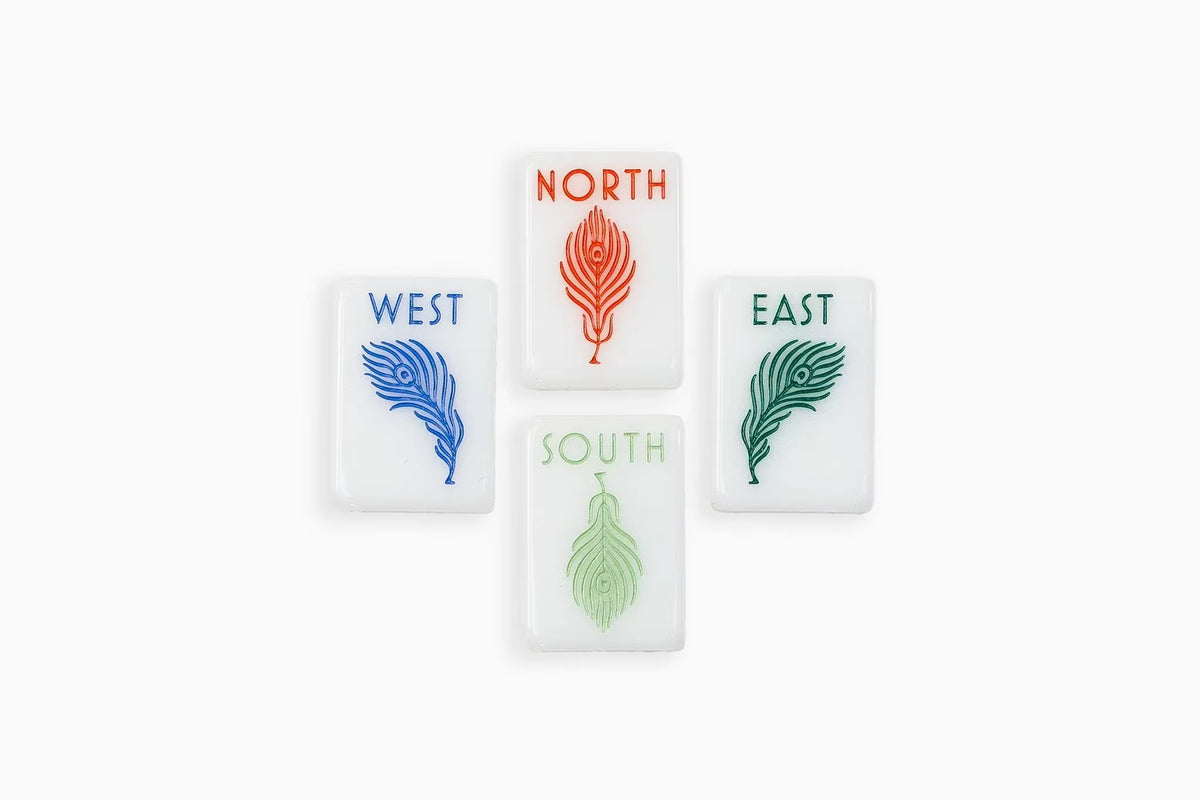 White Flowers Mahjong Tiles Set 160pcs