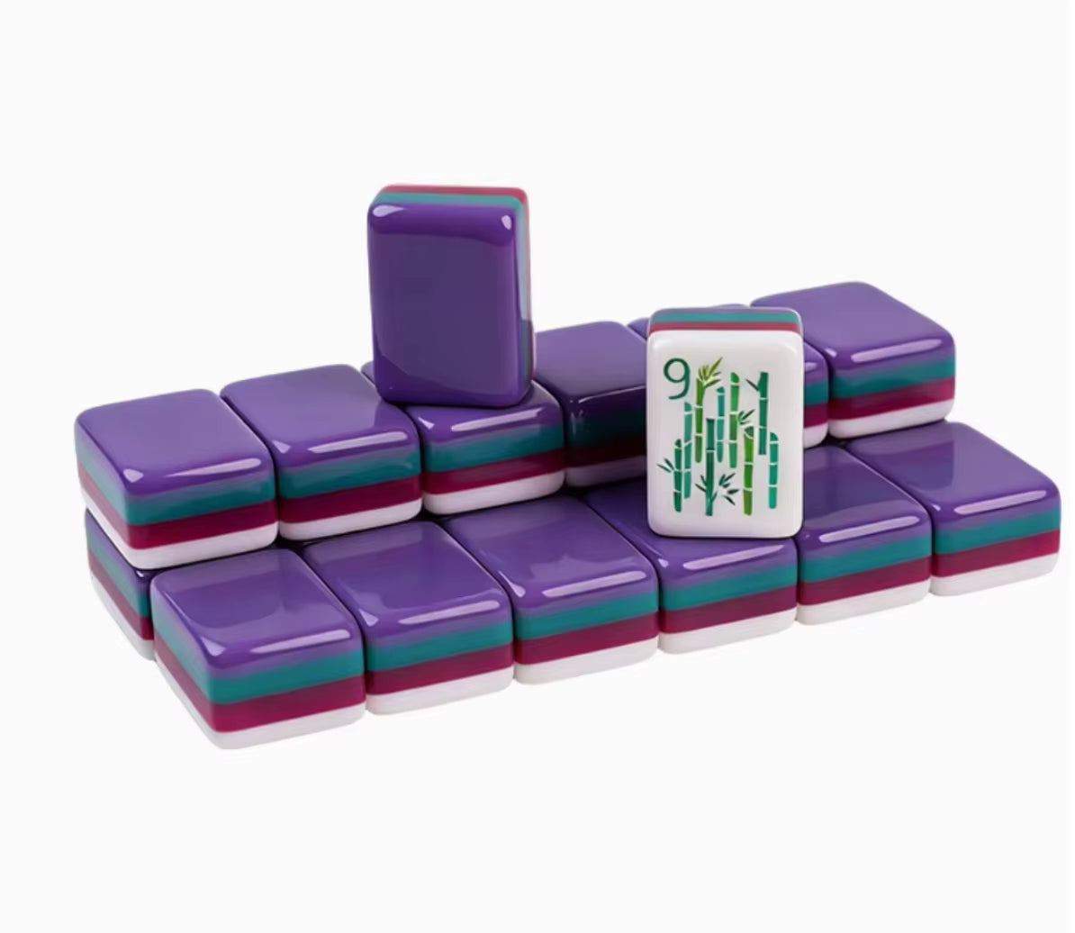 Midnight Purple Mahjong Tiles Set 160pcs