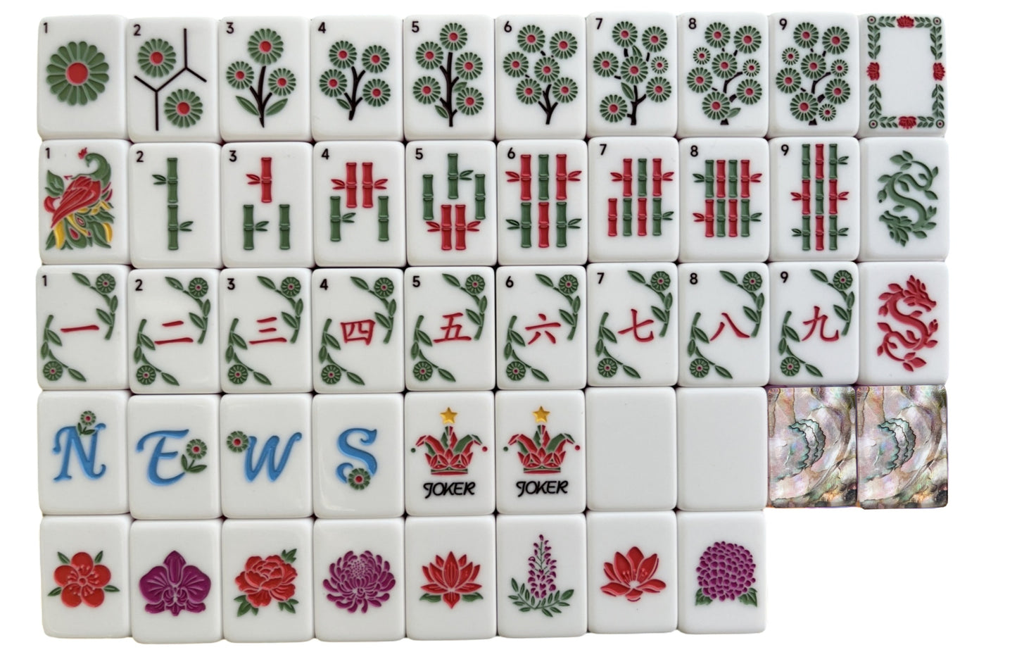 Crescent Shell Mahjong Tiles Set 160pcs