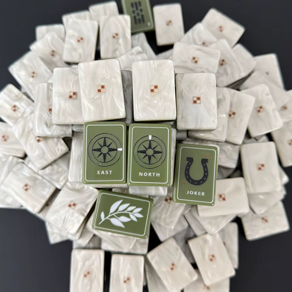 Deep Green Mahjong Tiles Set 160pcs