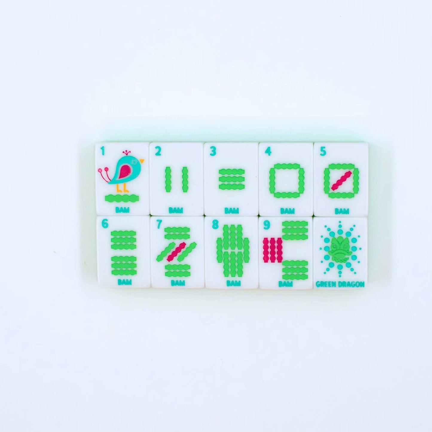 Summer Green Mahjong Tiles Set 160pcs