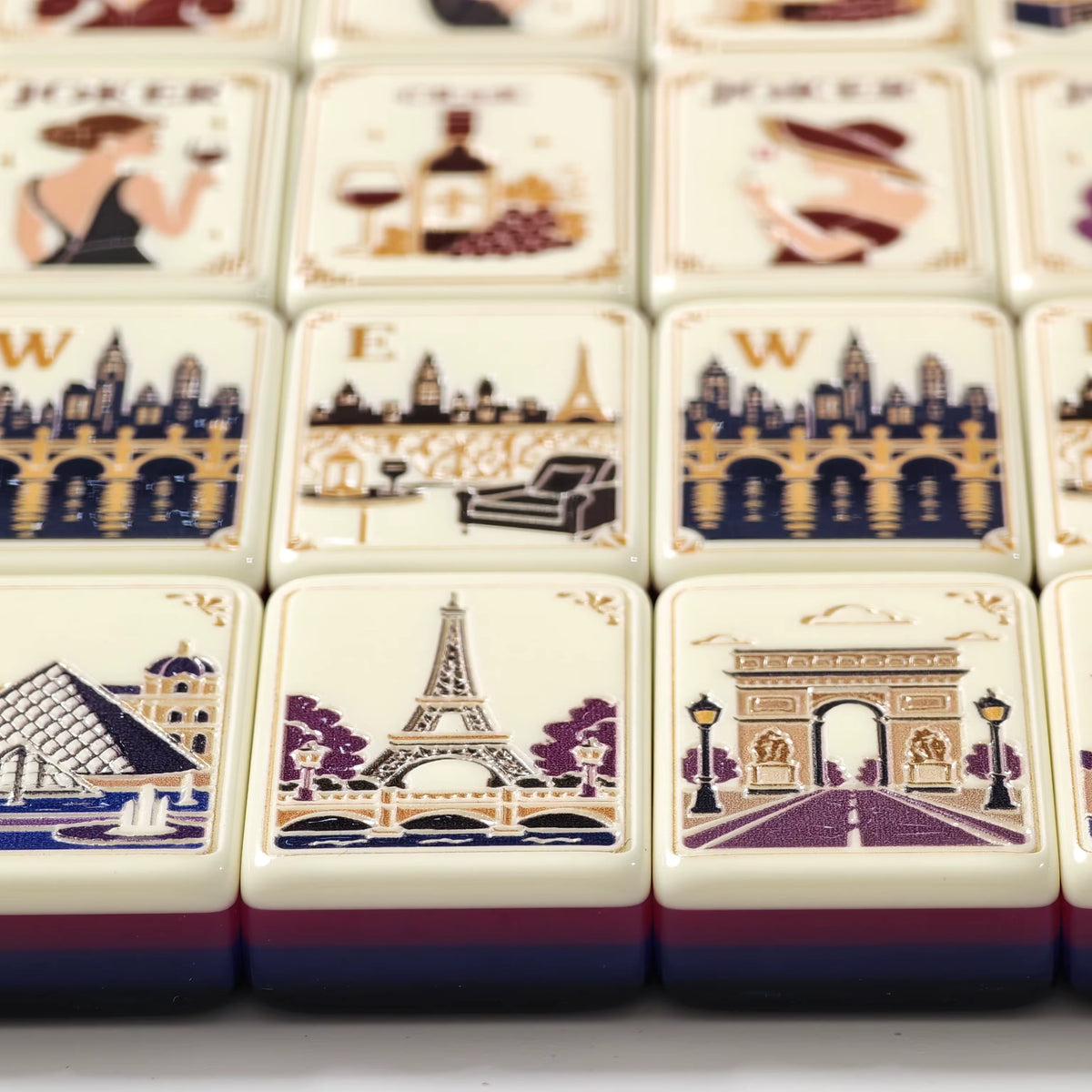 Paris Wine Mahjong Tiles Set 160pcs