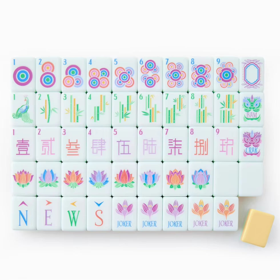 Soft Yellow Mahjong Tiles Set 160pcs